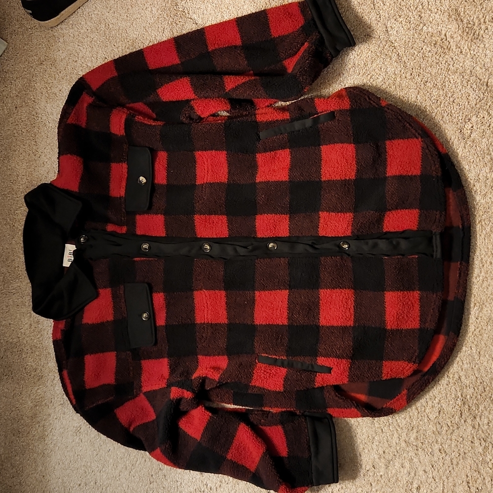 BiBi soft and oversized bufalo checkered shacket XL